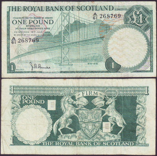1970 Scotland 1 Pound (Royal Bank of Scotland) L001077